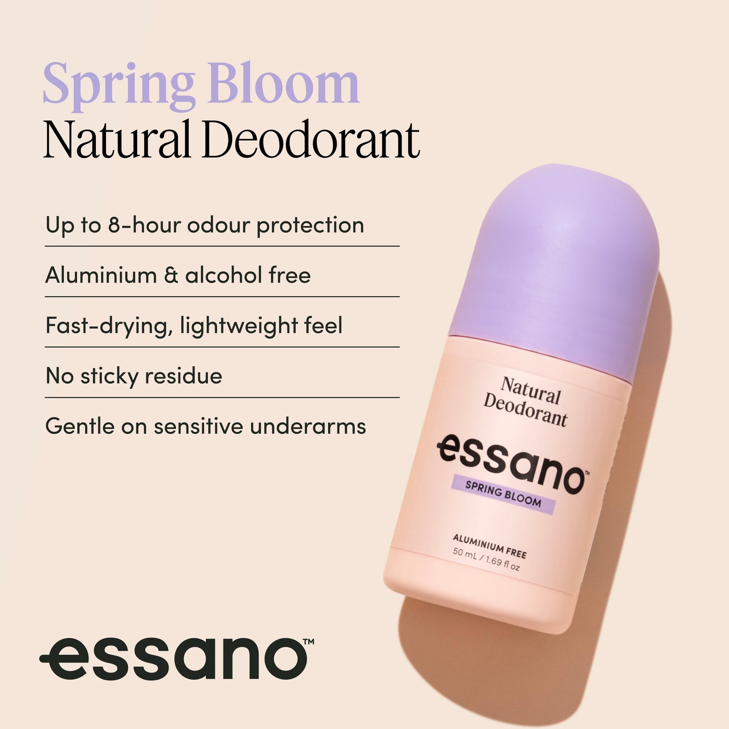 Spring Bloom Natural Deodorant Roll On